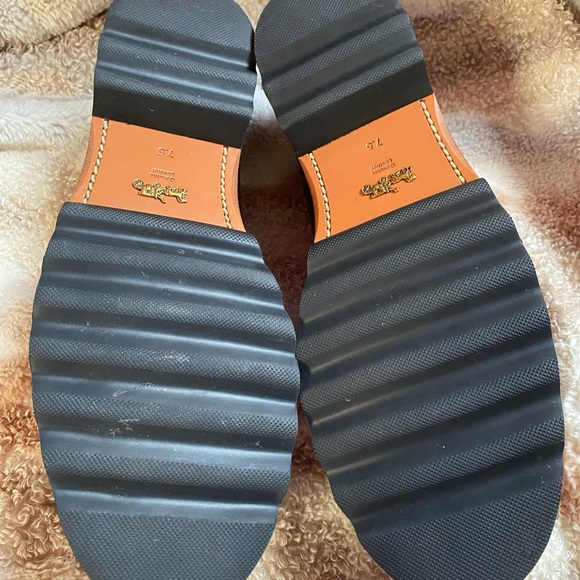 Coach Lenox Loafers tea rose size 7.5 b burgundy color - Picture 2 of 10